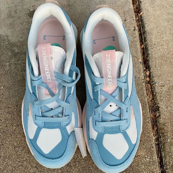 NIKE Jordan Air 200E Women's Athletic Running Workout Shoes White/Blue/Worn Blue - Picture 3 of 8